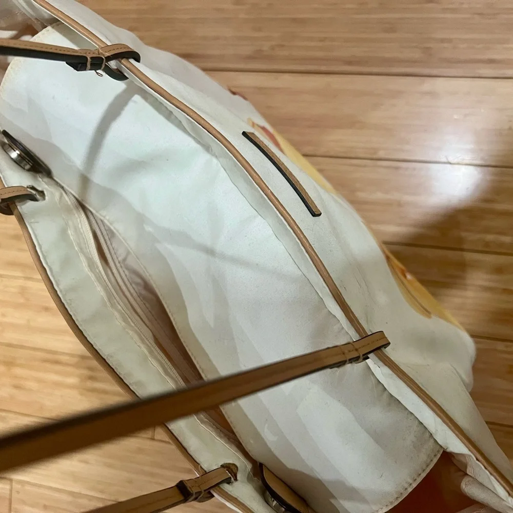 Authentic Anne Geddes Cream and Tan Diaper Bag